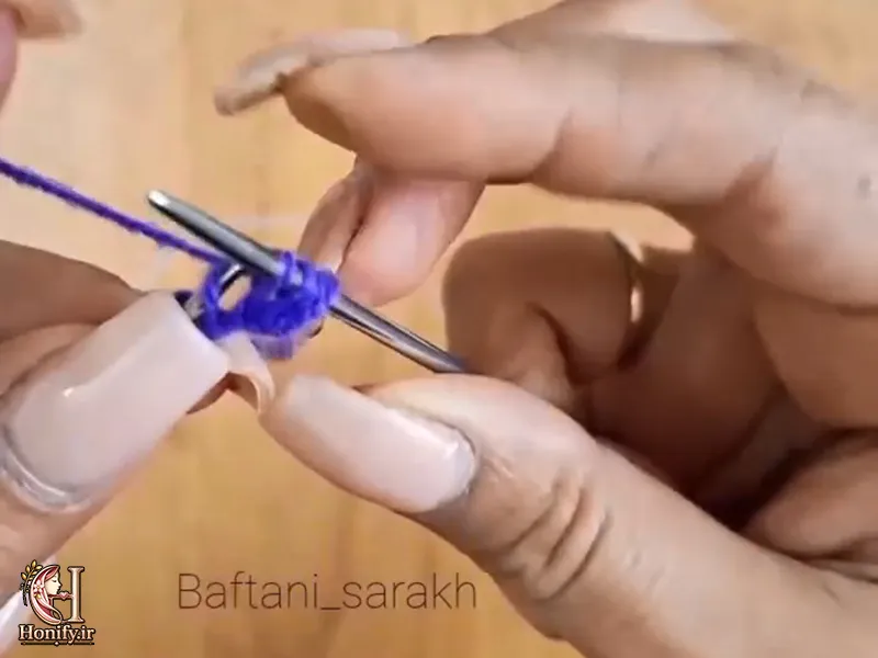 ساده بافی در قلاب بافی