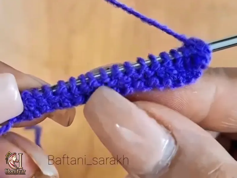 ساده بافی در قلاب بافی - پشت کار