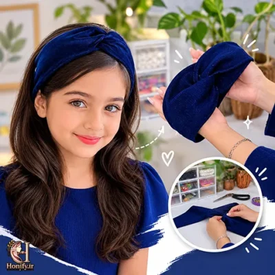 دوخت هدبند ترند در خانه؛ آموزش گام به گام با پارچه و کش