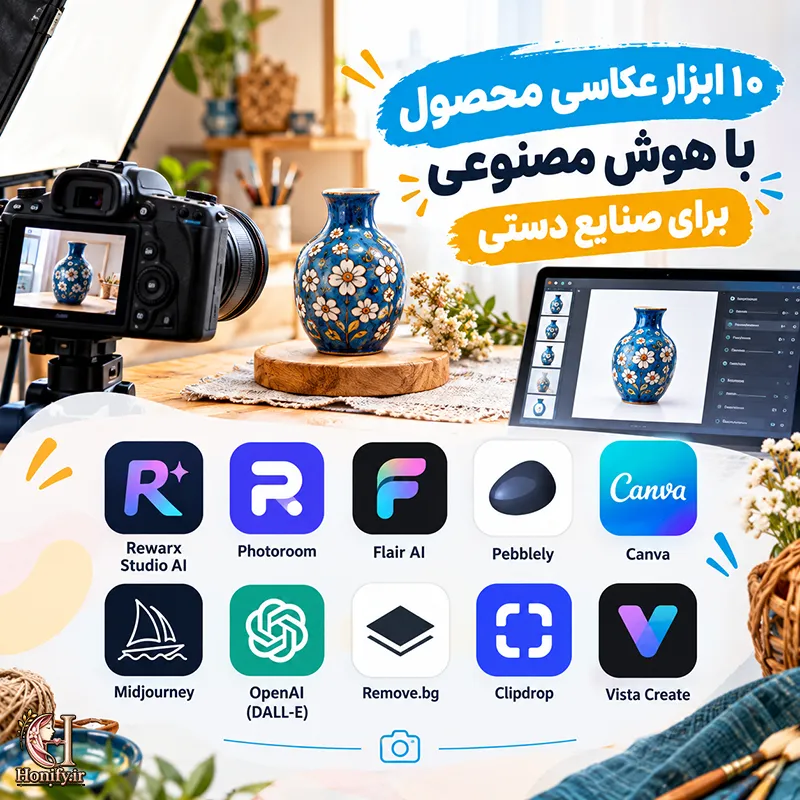 ۱۰ ابزار عکاسی محصول با هوش مصنوعی برای صنایع دستی
