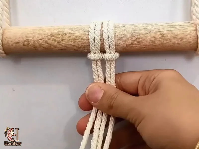 آموزش گره ضربدری مکرومه بافی؛ ساده و مرحله به مرحله