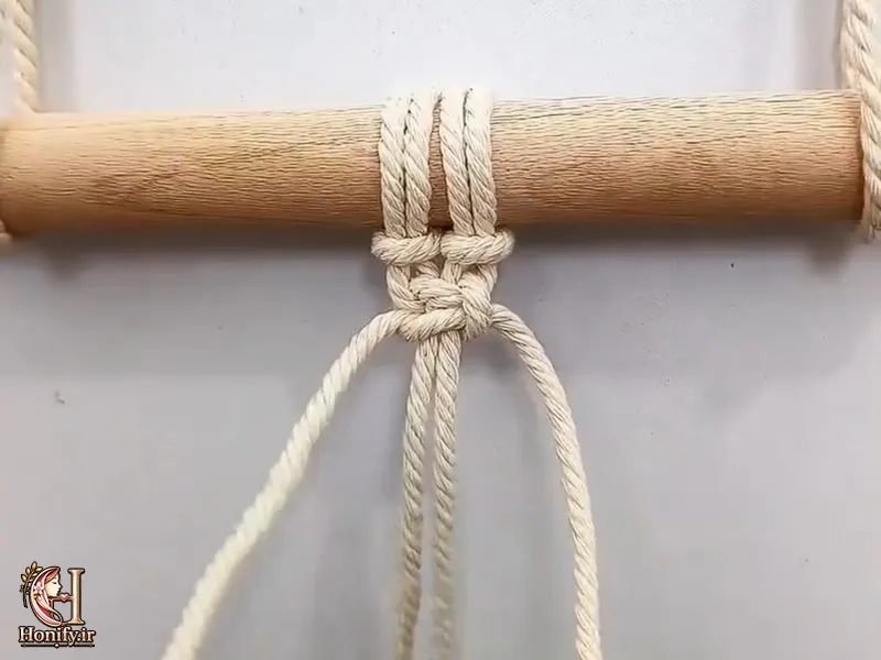 آموزش گره ضربدری مکرومه بافی؛ ساده و مرحله به مرحله