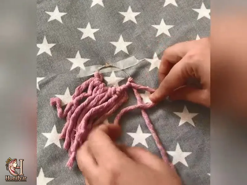 ساخت گوشواره مکرومه با نخ؛ آموزش مرحله به مرحله