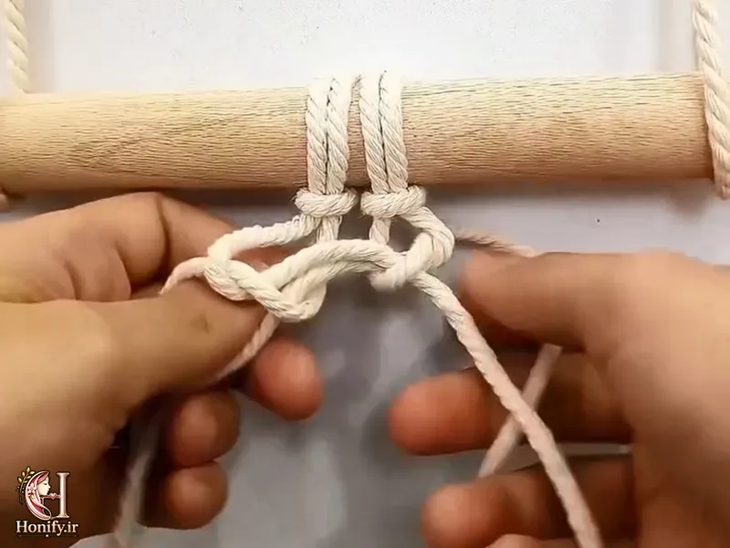 گره گل در مکرومه بافی چگونه بافته می شود؟ آموزش ساده
