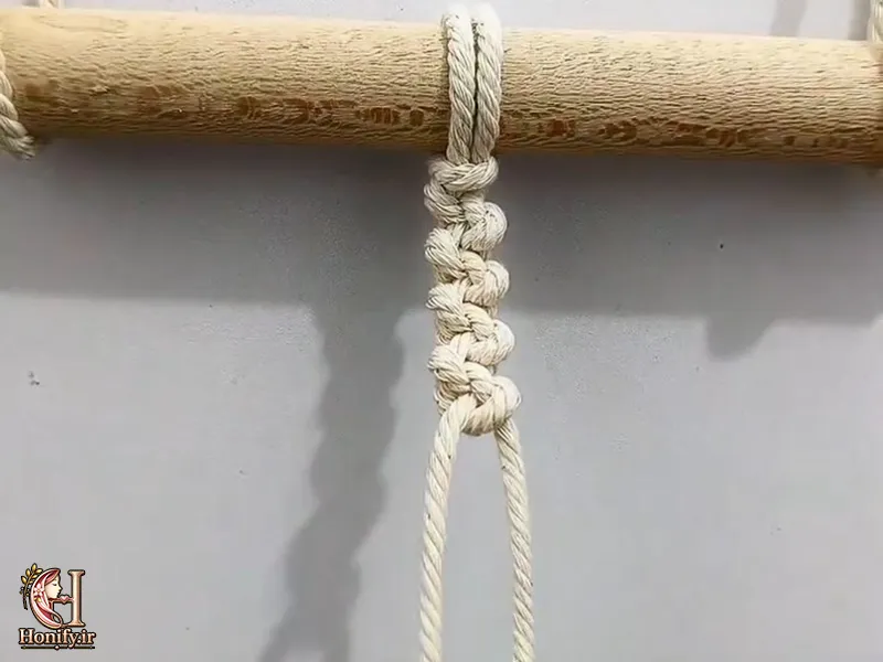 آموزش گره نخودی در مکرومه بافی؛ گره چپ به راست و راست به چپ قدم به قدم