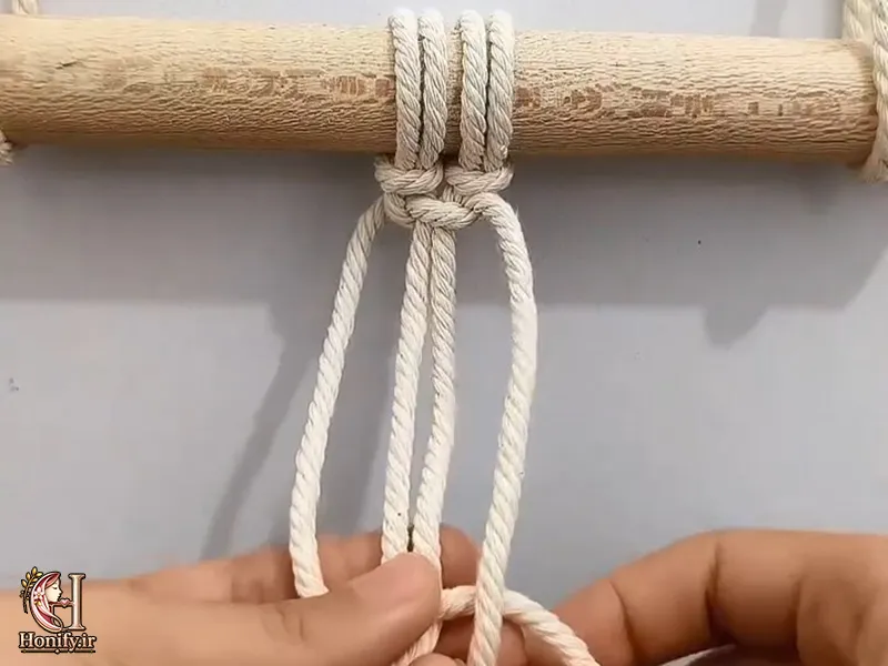 آموزش گره مربع در مکرومه بافی؛ یکی از گره های اصلی مکرومه بافی