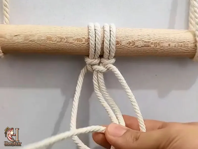 آموزش گره مربع در مکرومه بافی؛ یکی از گره های اصلی مکرومه بافی