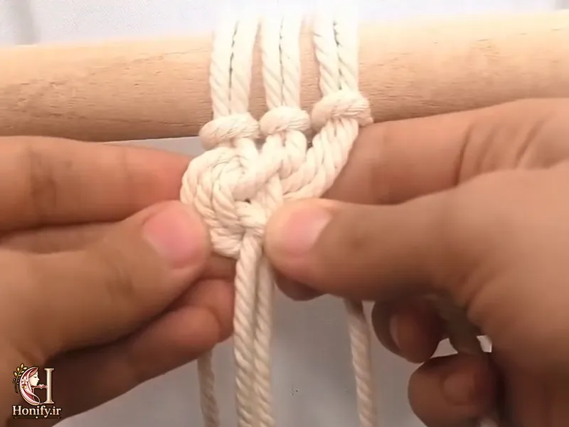 گره موج در مکرومه بافی: آموزش ساده گام به گام