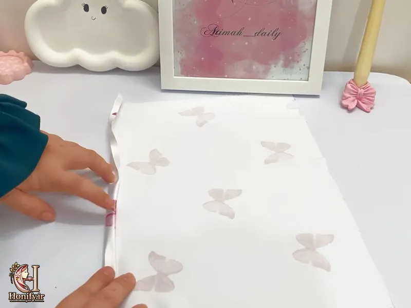 دو لبه دوختن لبه ۵۲ سانتی متری مستطیل کوچک برای رو بالشتی پاکتی