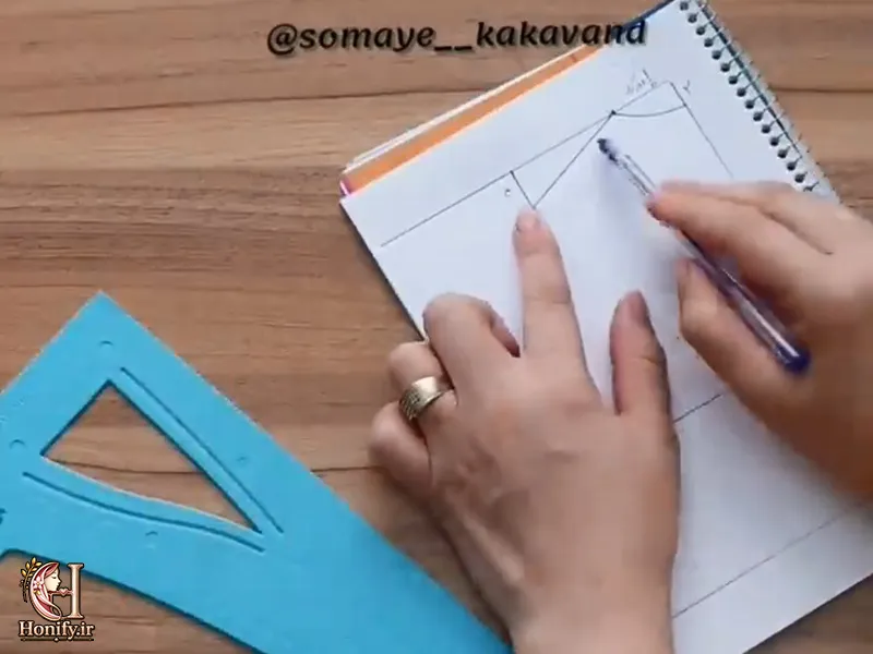 آموزش رسم الگو بالاتنه؛ الگوی جلو و پشت لباس
