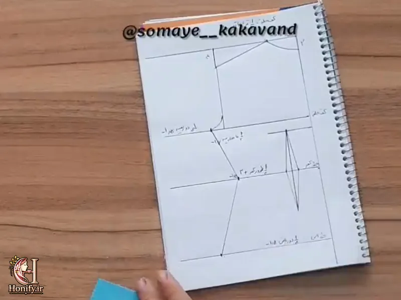 آموزش رسم الگو بالاتنه؛ الگوی جلو و پشت لباس