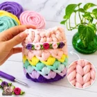 آموزش بافت کجراه در تریکوبافی با قلاب، مرحله به مرحله