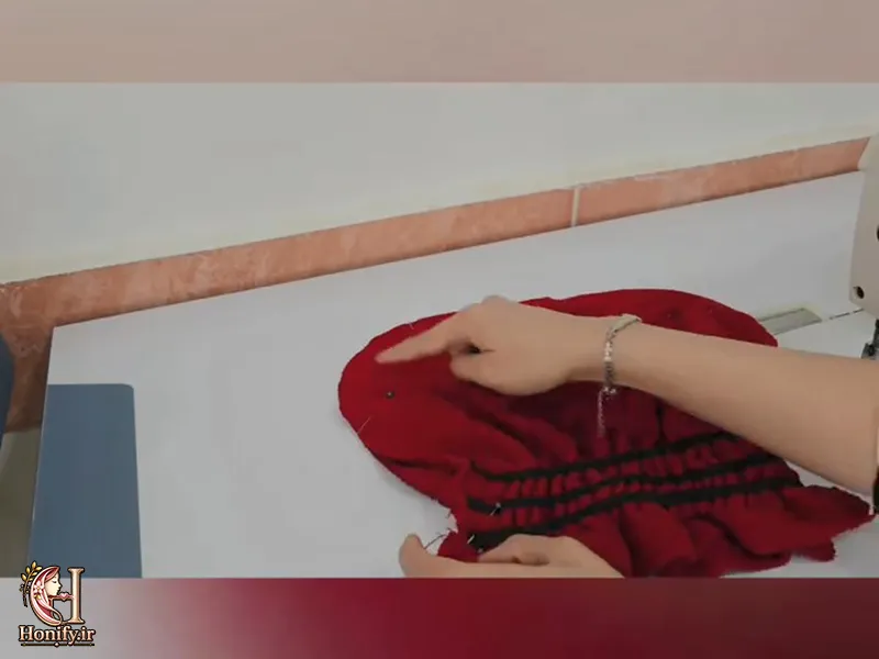 آموزش دوخت کلاه حمام با پارچه حوله ای و کش